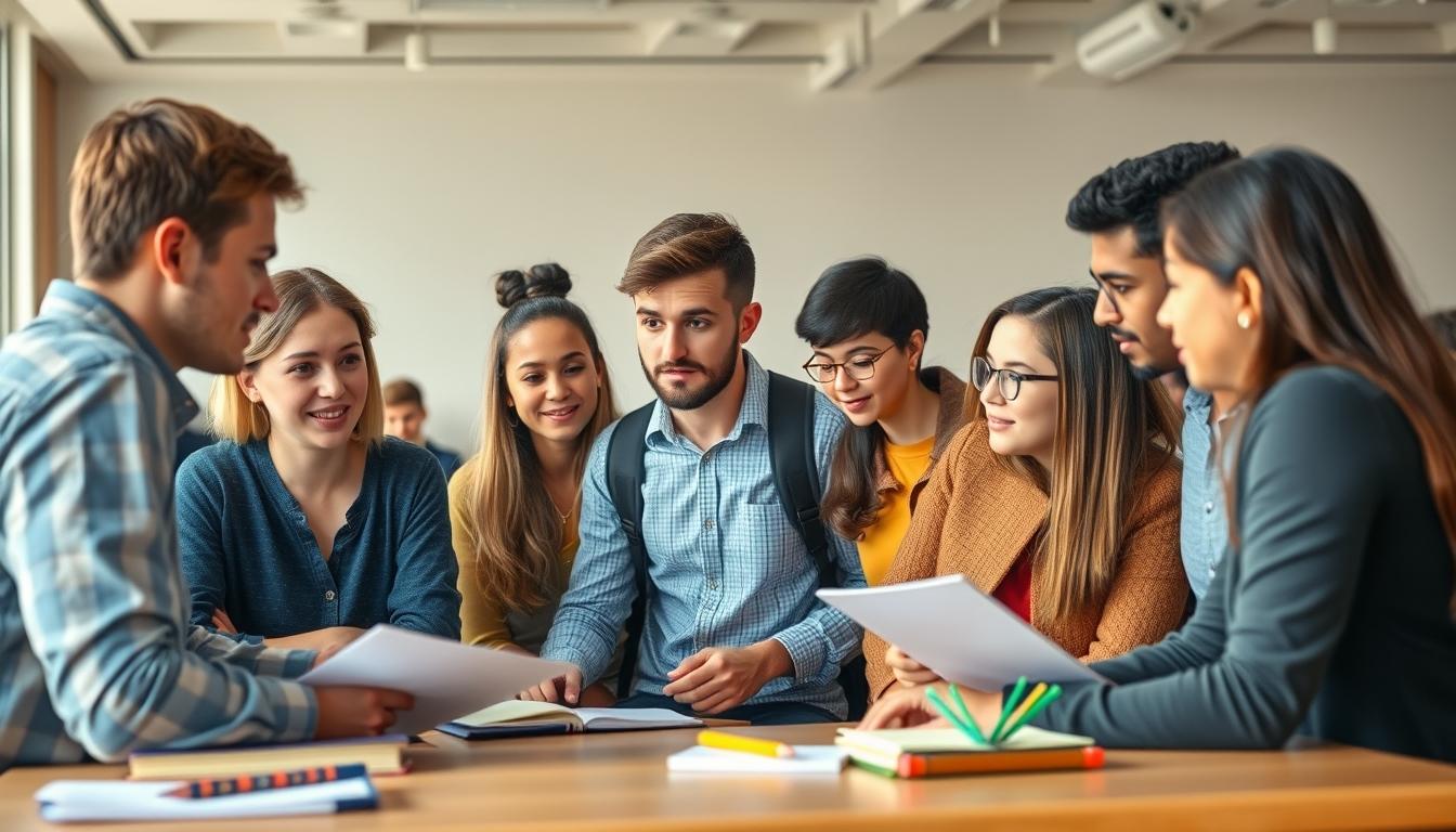 Students working in research laboratory